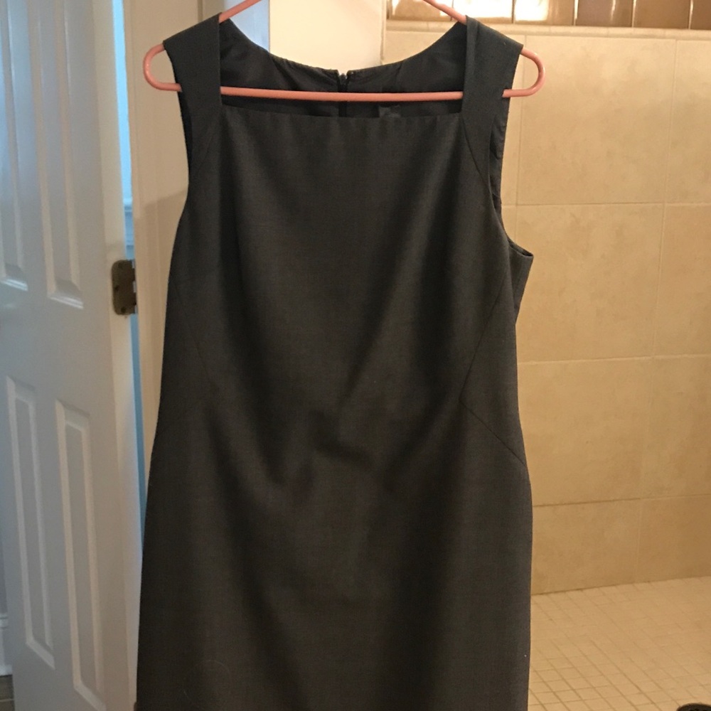 Ann Taylor sheath dress. Dark gray.